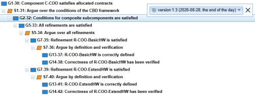 Argument version of a contract-based system